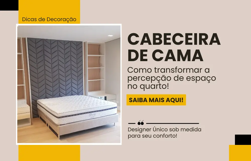 Cabeceira de cama: como transformar a percepção de espaço no quarto - Blog Dicas de Decoração.