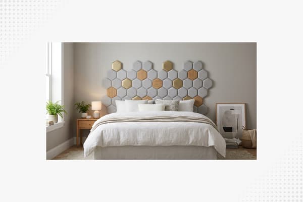 Cabeceira de Cama auto adesiva  modelo colmeia - Blog Dicas de Decoração 